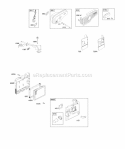 Air Cleaner Exhaust System Diagram and Parts List for  Briggs and Stratton Engine